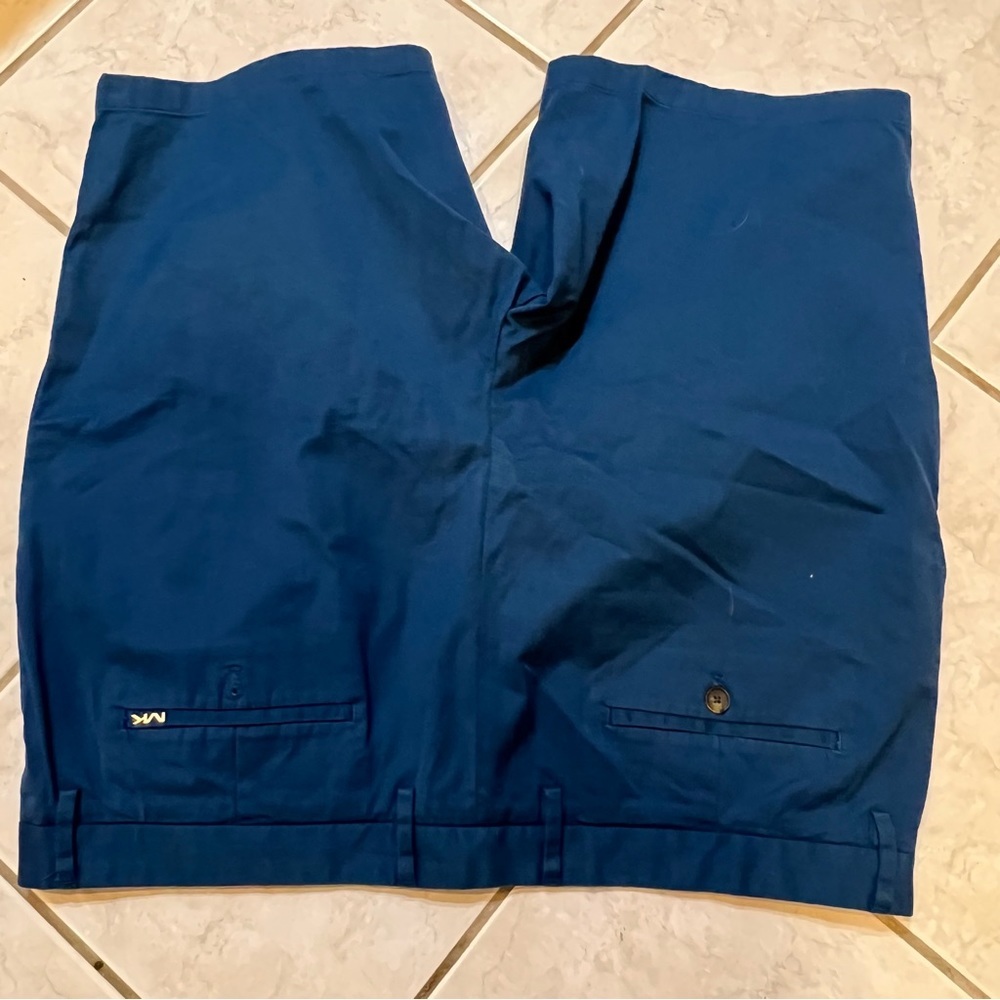 $98 Michael Kors Men's Size 38 Cargo Shorts Flat Front Mid Rise Cotton Navy Blue